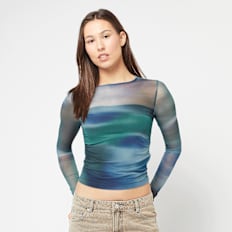 Decibel Mesh Aura Cropped Longsleeve schwarz