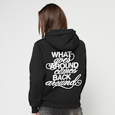 Miss Tee Back Around Ladies Fluffy Hoody negro
