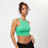 Urban Classics Cropped Rib Top zielony