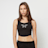 Felicious Cropped Tanktop Rhinestones schwarz