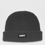 Geselecteerd, SNIPES, Woven Label Fisherman Beanie charcoal, grijs (Uitverkocht)
