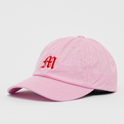Niet geselecteerd, Mister Tee, Letter M Pink Low Profile Cap, lichtroze (Uitverkocht)