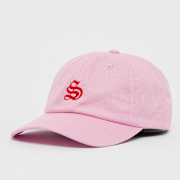 Niet geselecteerd, Mister Tee, Letter S Pink Low Profile Cap, lichtroze (Uitverkocht)