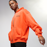 Unselected, PEQUS, Chest Logo Zip Hoodie, orange (Sold-out)