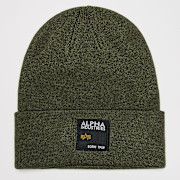 Niet geselecteerd, Alpha Industries, Label Beanie, groen (Uitverkocht)
