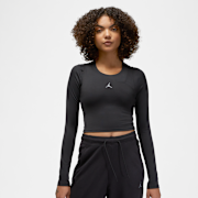 Geselecteerd, Jordan, Sport Women's 2-in-1 Long Sleeve Top, zwart (Uitverkocht)