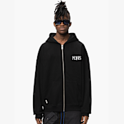 Unselected, PEQUS, Chest Logo Zip Hoodie, black (Sold-out)