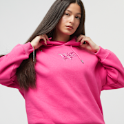 Niet geselecteerd, Karl Kani, Woven Signature Old English Long Hoodie, lichtroze (Uitverkocht)