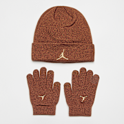 Niet geselecteerd, Jordan, Essentials Beanie Set, bruin (Uitverkocht)