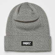 Unselected, SNIPES, Woven Label Basic Logo Beanie grey melange, grey (Sold-out)