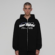 Wybrane, Low Lights Studios, Arctic Ring Logo Zip-Hoodie, czarny (Wyprzedane)
