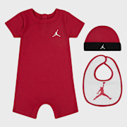 Unselected, Jordan, Junior Jumpman Romper (3 Piece), red
