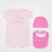 Wybrane, Nike, Romper, Hat, Bib Set (3 Piece), różowy (Wyprzedane)