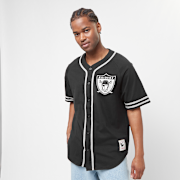 Niet geselecteerd, Mitchell & Ness, Fashion Cotton Button Front Oakland Raiders, zwart (Uitverkocht)