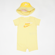 Niet geselecteerd, Nike, Sportswear PE Romper Bucket Hat Set (2 Piece), geel (Uitverkocht)