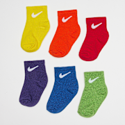 Unselected, Nike, 6 PACK - Swoosh Infant Ankle Socks, multi-colour (Sold-out)