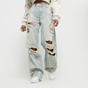 Niewybrane, Smoke Rise, Mid Rise Wide Leg, niebieski (Wyprzedane)