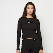 Unselected, Karl Kani, Small Signature Short Rib Longsleeve, black (Sold-out)