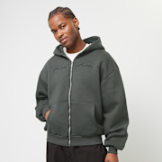 Unselected, Karl Kani, Autograph Heavy Sweat OS Ziphoodie, grey (Sold-out)