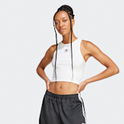 Selected, adidas Originals, Essential Ribbed Tanktop, white