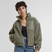 Unselected, Urban Classics, Sherpa Mix Jacket, green (Sold-out)