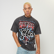 Niet geselecteerd, Mitchell & Ness, NBA Oversized Graphic Tee Philadelphia 76ers, grijs (Uitverkocht)