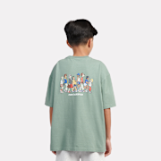 Selected, New Balance, Back Graphic Queue Tee, green