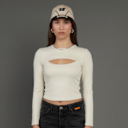 Unselected, SNIPES, S Cube Cut Out Longsleeve, beige