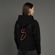 Selected, SNIPES, Snipes S Patch Oversized Hoodie, black
