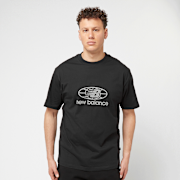 Unselected, New Balance, Reflective Globe Graphic Tee, black