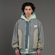 Selected, SNIPES, S Emblem Inside Out Denim Jacket, blue