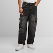 Unselected, Urban Classics, Tapered Heavy Ounce Baggy Cargo Jeans, black (Sold-out)