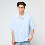 Selected, Decibel, Oversized Short Sleeve Shirt, blue