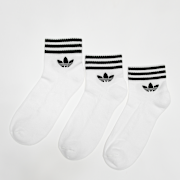 Unselected, adidas Originals, 3 PACK - adicolor Trefoil 3-Stripes Ankle Socks, white