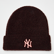 Selected, New Era, Female Wide Cuff Beanie New York Yankees, brown