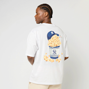 Selected, New Era, MLB Food Graphic Oversized Tee New York Yankees, white