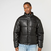 Selected, Karl Kani, Metal Signature Pu Leather Puffer Jacket, black