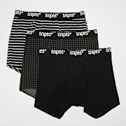 Selected, SNIPES, 3 PACK - Black Tape Briefs Boxershorts, black