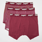 Selected, SNIPES, Tonal Tape 3er Pack Briefs Boxershorts black, red, aubergine, red