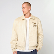 Unselected, Karl Kani, Kani Legacy Faux Suede Bowling Jacket, beige (Sold-out)