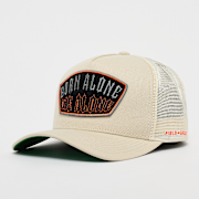 Selected, Field Grade, Die Alone Twill Mesh Trucker, beige
