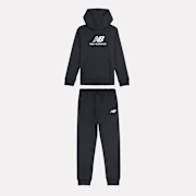 Selected, New Balance, Set French Terry Stacked Logo Hoodie & Jogger, black