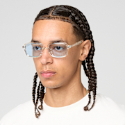 Selected, Karl Kani, Autograph Rectangular Shaped Sunglasses, blue