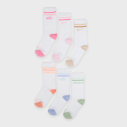 Selected, Nike  , 6 PACK - NHN Super Soft Marl Micro, white