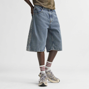 Unselected, adidas Originals, Firebird Adicolor Denim-Jorts, blue