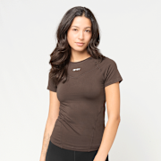Selected, aim'n, Soft Basic Short Sleeve, brown