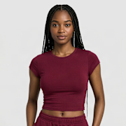 Selected, Urban Classics, Ladies Super Slim Short Sleeve Tee, red
