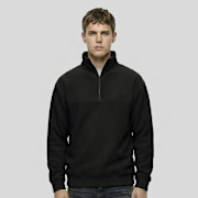 Unselected, Urban Classics, Basic Polar Fleece Troyer, black