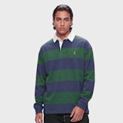Unselected, Polo Ralph Lauren, KNIT-RUGBY-PULLOVER prk green/drk cblt, multi-colour (Sold-out)