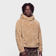Selected, K1X, Tag Logo Teddy Hoodie, beige